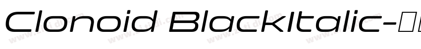 Clonoid BlackItalic字体转换